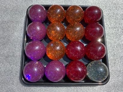 custom billiard pool ball sets sparkle colors