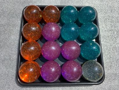 custom billiard pool ball sets sparkle colors