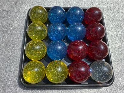 custom billiard pool ball sets sparkle colors