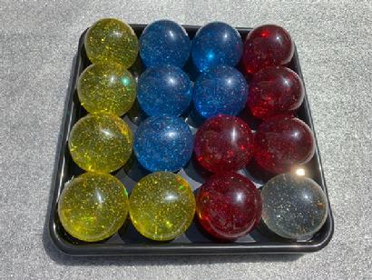 custom billiard pool ball sets sparkle colors