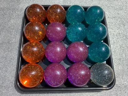 custom billiard pool ball sets sparkle colors